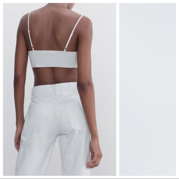 NWT Zara White Slit Straight Mid-rise Jeans Size 4 - Picture 3 of 10